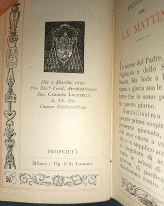 ANTICO Pater Noster Libro di preghiere, 1897 