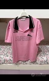 maglia stile polo rosa e nera “superior” (terranov