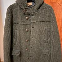 Cappotto in Flanella verde, tg 46 Uomo, Verde