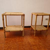 comodini bambù e vimini 