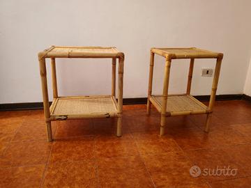 comodini bambù e vimini 