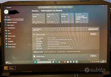 PC Gaming Acer Nitro 5 - i7, RTX 3060, 16GB RAM,