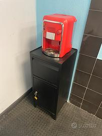 Mobiletto porta caffè in ferro con anta a chiave