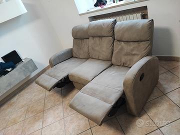 Divano 3 posti reclinabili 180x80