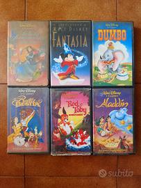 VIDEO CASSETTE ANNI 80/90 CLASSICI CARTONI DISNEY