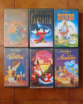 VIDEO CASSETTE ANNI 80/90 CLASSICI CARTONI DISNEY