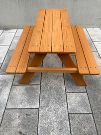 tavolo giardino per bambini con panche