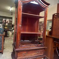 vetrina antica in legno , stile barocco