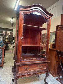 vetrina antica in legno , stile barocco