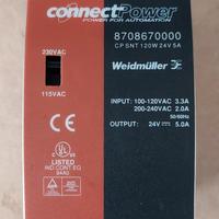 Alimentatore monofase uscita 24Vdc