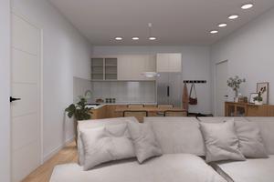 San Sperate. Trivano piano primo con balcone