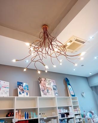 lampadario in rame modello Medusa 
