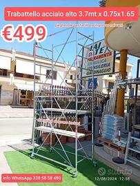 Trabattello acciaio  alto 3.60 base 75/165