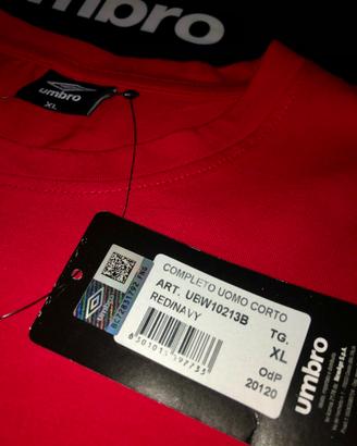 Completo estivo maglia più pantaloncino umbro xl