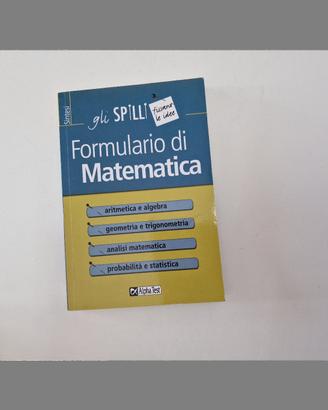 gli spilli formulario di matematica isbn 978-88-48