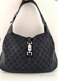 Gucci vintage canvas y2k black Jackie bag
