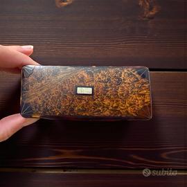 Antica tabacchiera ca 1850 radica e intarsi