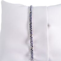 Bracciale tennis con zaffiri e diamanti