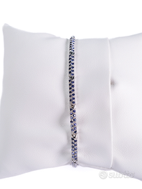 Bracciale tennis con zaffiri e diamanti