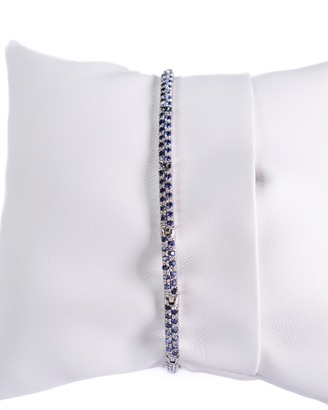 Bracciale tennis con zaffiri e diamanti
