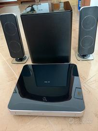 lettore dvd/cd da sistemare con  casse e subwoofer