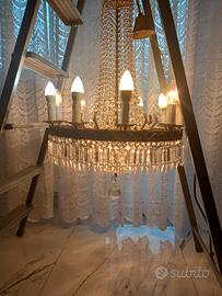 lampadario stile impero restaurato 