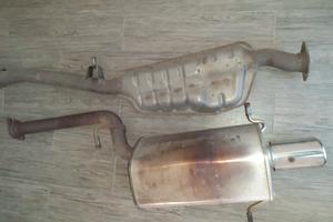 Scarico originale centrale più finale Subaru sti