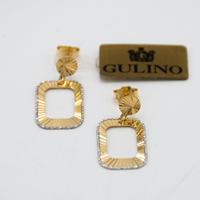 Orecchino oro (Gold) giallo e bianco 18 kt E.219