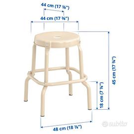 Sgabello metallo IKEA nuovo – Beige