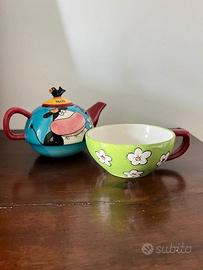 Set ceramica Tea for One – teiera mucca + tazza