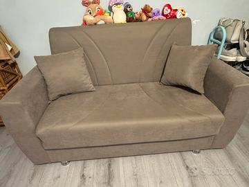 Divano letto relax marrone