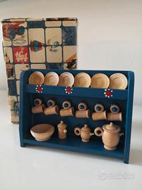 Sevi - gioco credenza legno vintage 