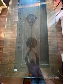 piano in vetro temperato 105x230x1,5 cm