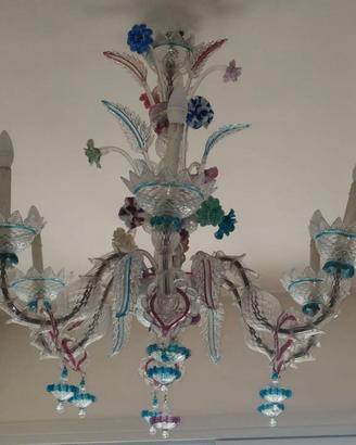 lampadario murano Rezzonico del 1800 a 6 braccia