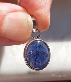Ciondolo in Tanzanite, montato su Argento 925