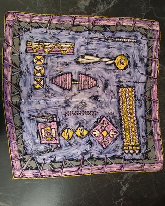 Foulard vintage 100% seta Nativi Americani