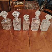 Set di Bottiglie in vetro lavorato per liquori