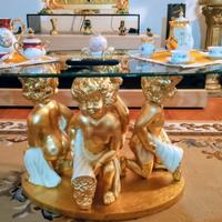 Tavolo 4 angeli con cristallo Giardini Di Marzo