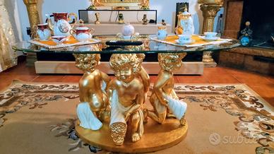 Tavolo 4 angeli con cristallo Giardini Di Marzo