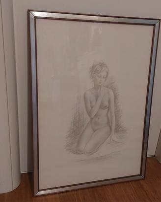 Disegno Giuseppe Tarantino 1972 - nudo femminile 