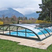 Copertura piscina trasparente 4.5x8.55m Alukov