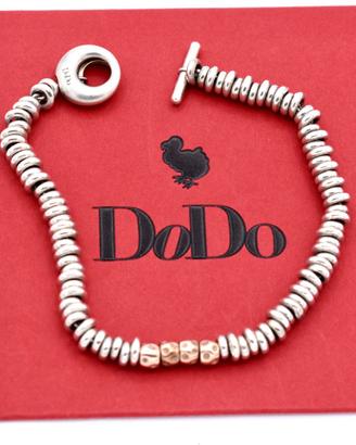 dodo bracciale rondelle granelli rosa argento oro