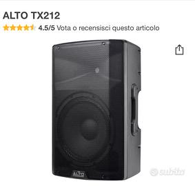 CASSA SINGOLA  ALTO TX212 600 W 12‘ +  1 laser