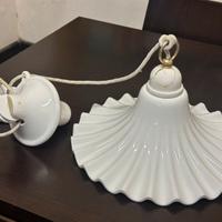 Lampadario a sospensione ceramica con  saliscendi