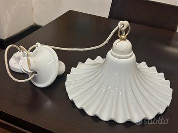 Lampadario a sospensione ceramica con  saliscendi