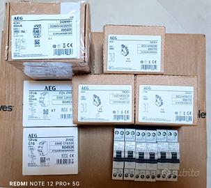 Lotto Materiale elettrico AEG NUOVO DIFF.Magnrtote