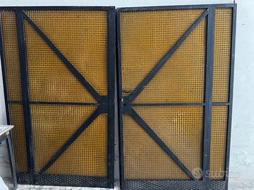 2 cancelli in ferro a doppia anta 236x200 cm