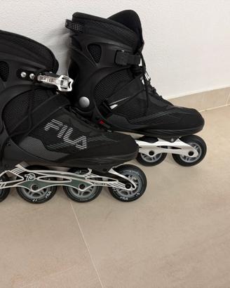 Roller fitness adulto FILA BOND 84 mm nero-oro