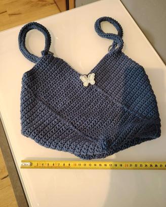 Borsa handmade blu scuro 