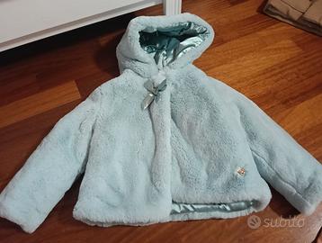 Pelliccia azzurra bimba 92 cm